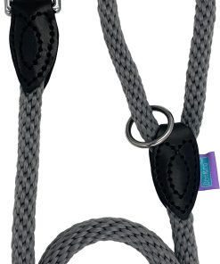 Hem and Boo Soft Touch Rope Lead Grey